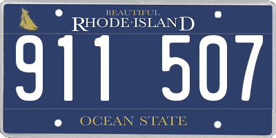 RI license plate 911507