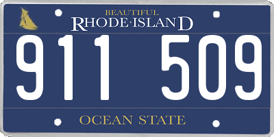 RI license plate 911509
