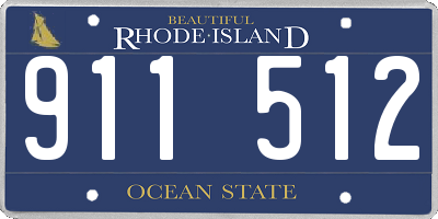RI license plate 911512