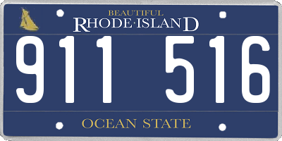 RI license plate 911516