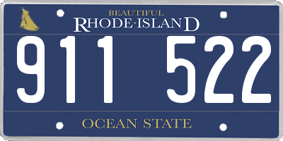 RI license plate 911522