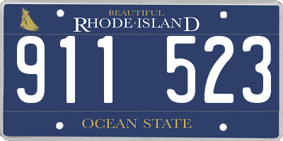 RI license plate 911523