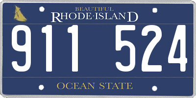 RI license plate 911524