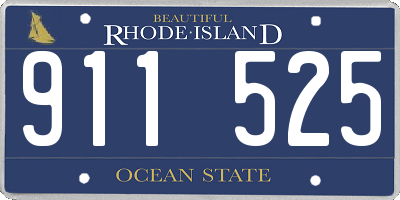 RI license plate 911525
