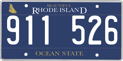 RI license plate 911526