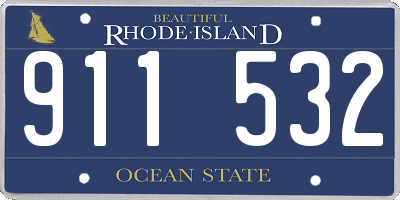 RI license plate 911532