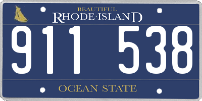 RI license plate 911538
