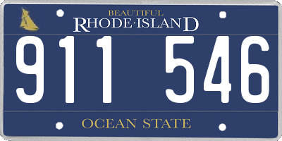 RI license plate 911546