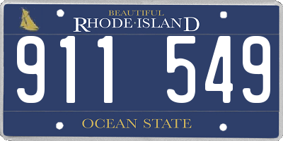 RI license plate 911549