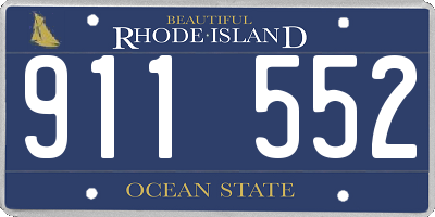 RI license plate 911552