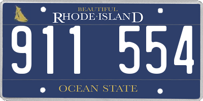 RI license plate 911554