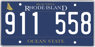 RI license plate 911558