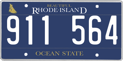 RI license plate 911564
