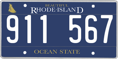 RI license plate 911567