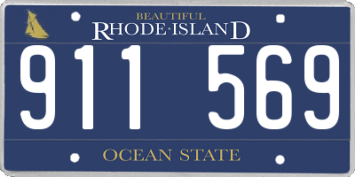 RI license plate 911569