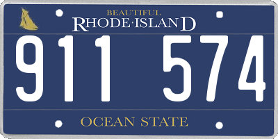 RI license plate 911574