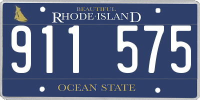 RI license plate 911575