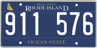 RI license plate 911576