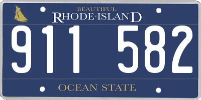 RI license plate 911582