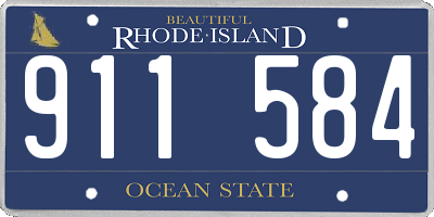 RI license plate 911584