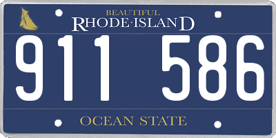 RI license plate 911586