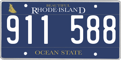 RI license plate 911588