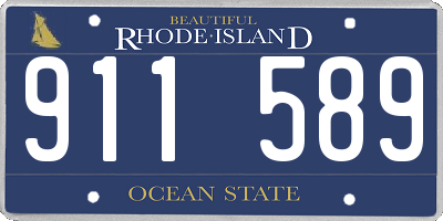 RI license plate 911589