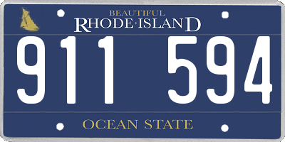 RI license plate 911594