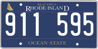 RI license plate 911595