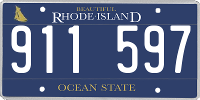 RI license plate 911597