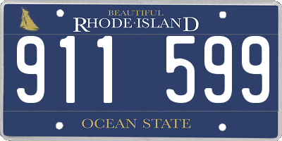 RI license plate 911599