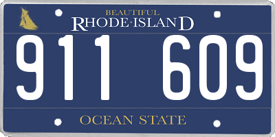 RI license plate 911609