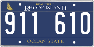 RI license plate 911610