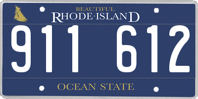 RI license plate 911612