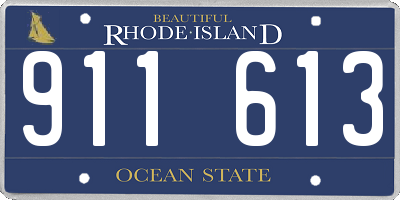 RI license plate 911613