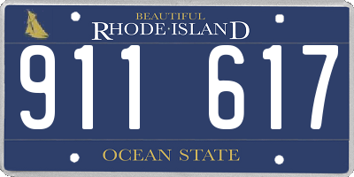 RI license plate 911617