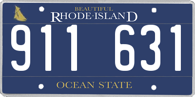 RI license plate 911631