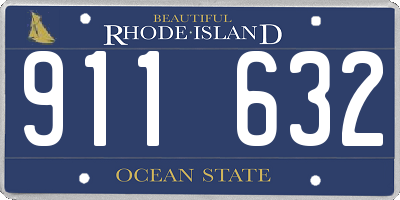 RI license plate 911632