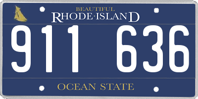 RI license plate 911636