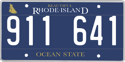 RI license plate 911641