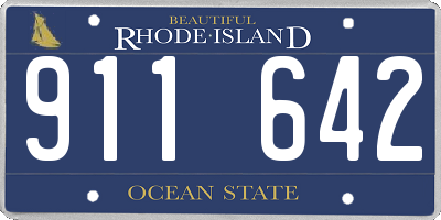 RI license plate 911642