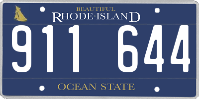RI license plate 911644