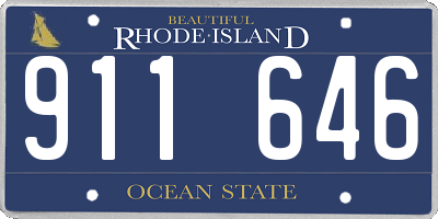 RI license plate 911646