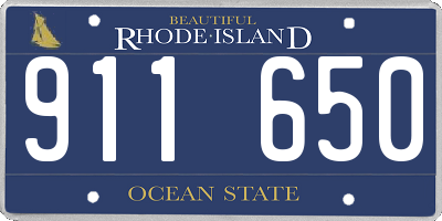 RI license plate 911650