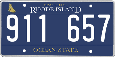 RI license plate 911657