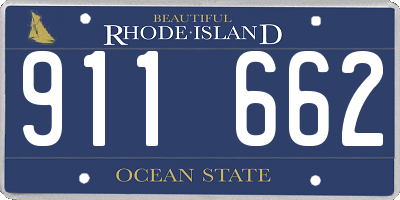 RI license plate 911662