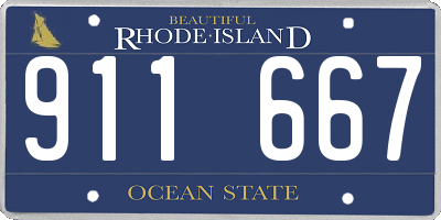 RI license plate 911667