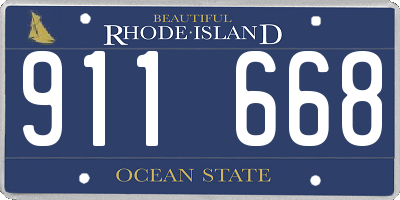 RI license plate 911668