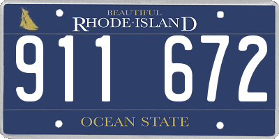 RI license plate 911672
