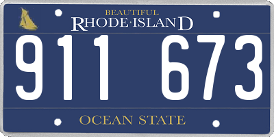 RI license plate 911673